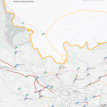 04 Map 3 A The Regional Active Travel Network The Prioritised Network Greater Glasgow & The Clyd